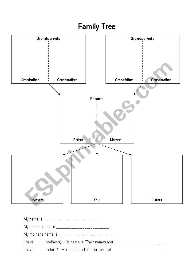 Family Tree worksheet