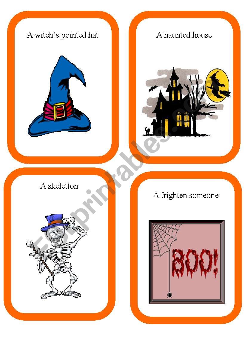 halloween cards 4 worksheet