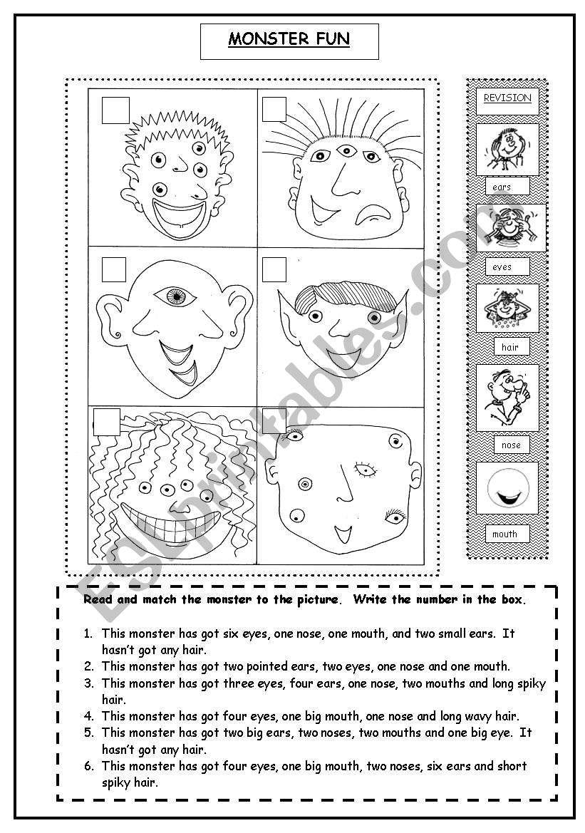 Monster Fun (parts of the head and have got revision)