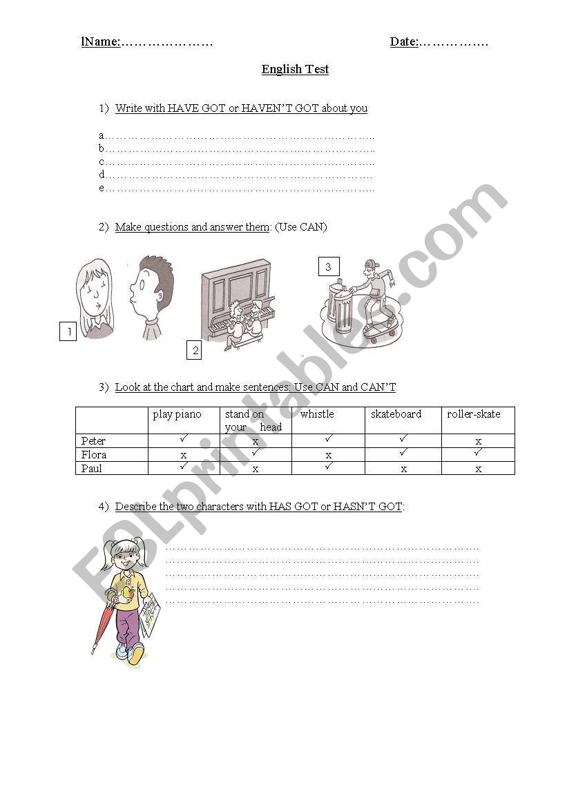 Test worksheet