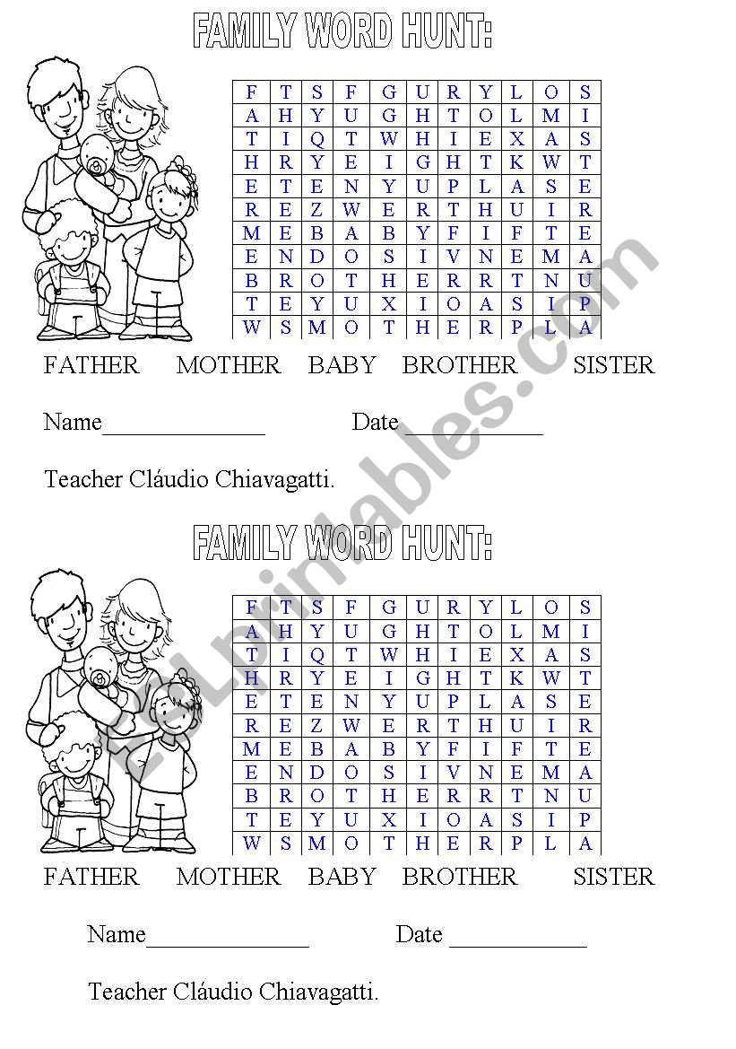 Family worksheet