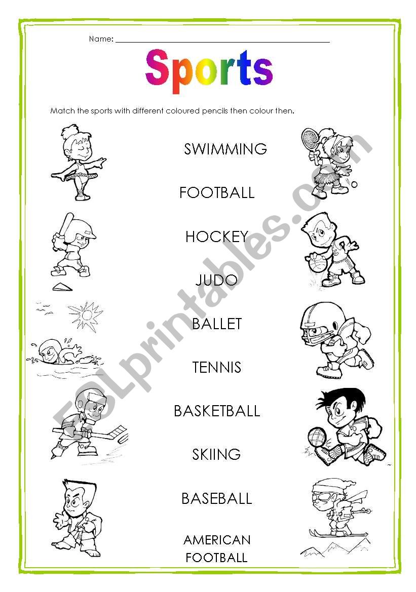 sports worksheet