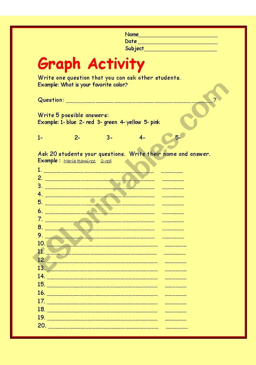 Ask Questions and Make a Graph!