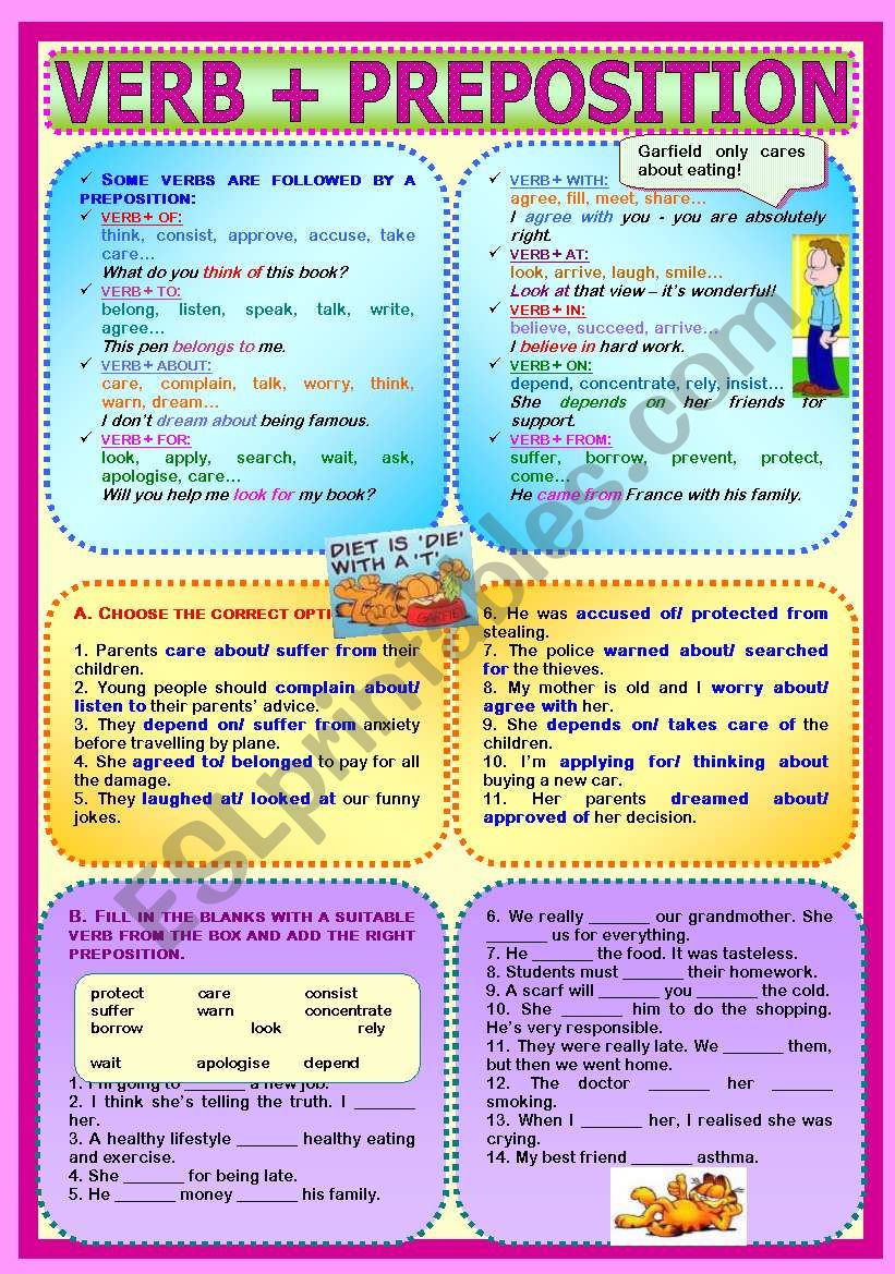 Verb + Preposition worksheet