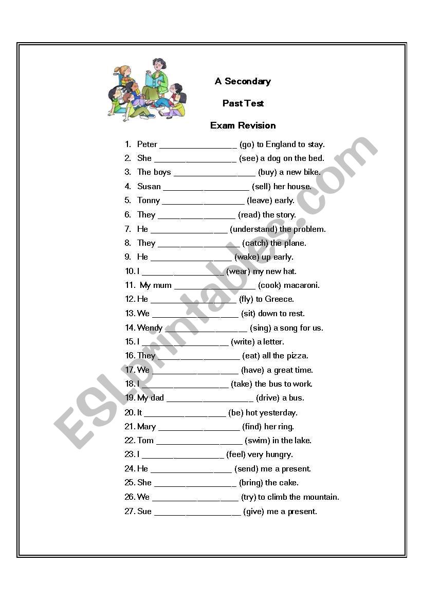 Past Tense verbs worksheet