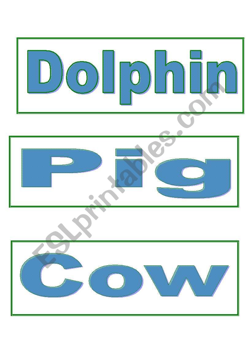 Animals-flashcards 2 worksheet