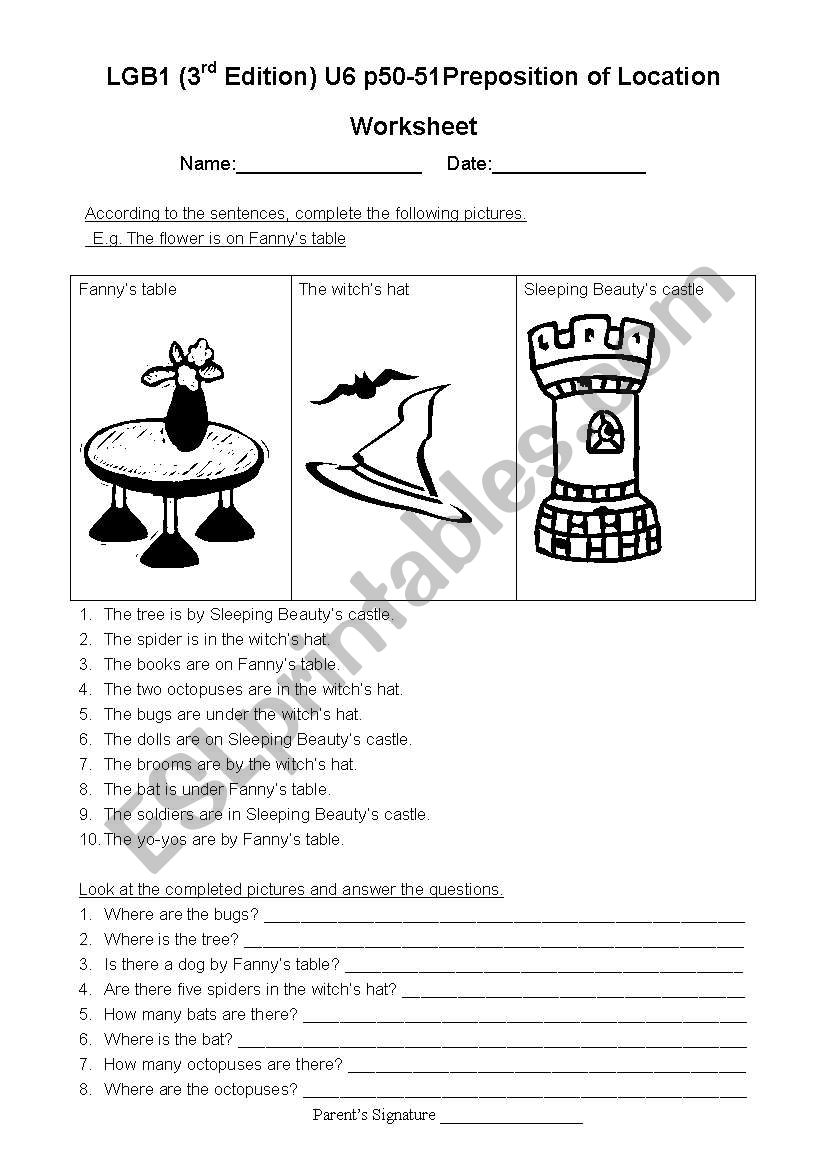 preposition og location-basic level