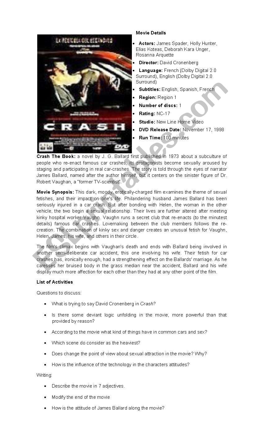 crash the movie worksheet