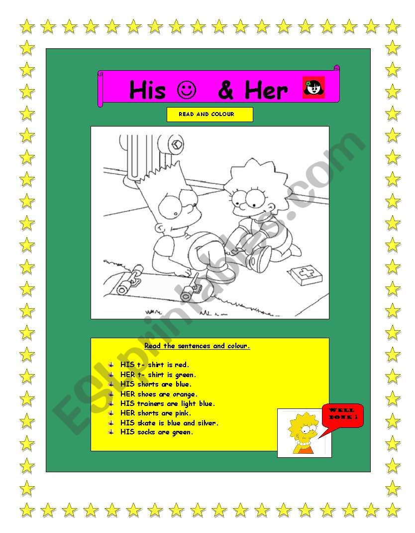 HIS & HER worksheet