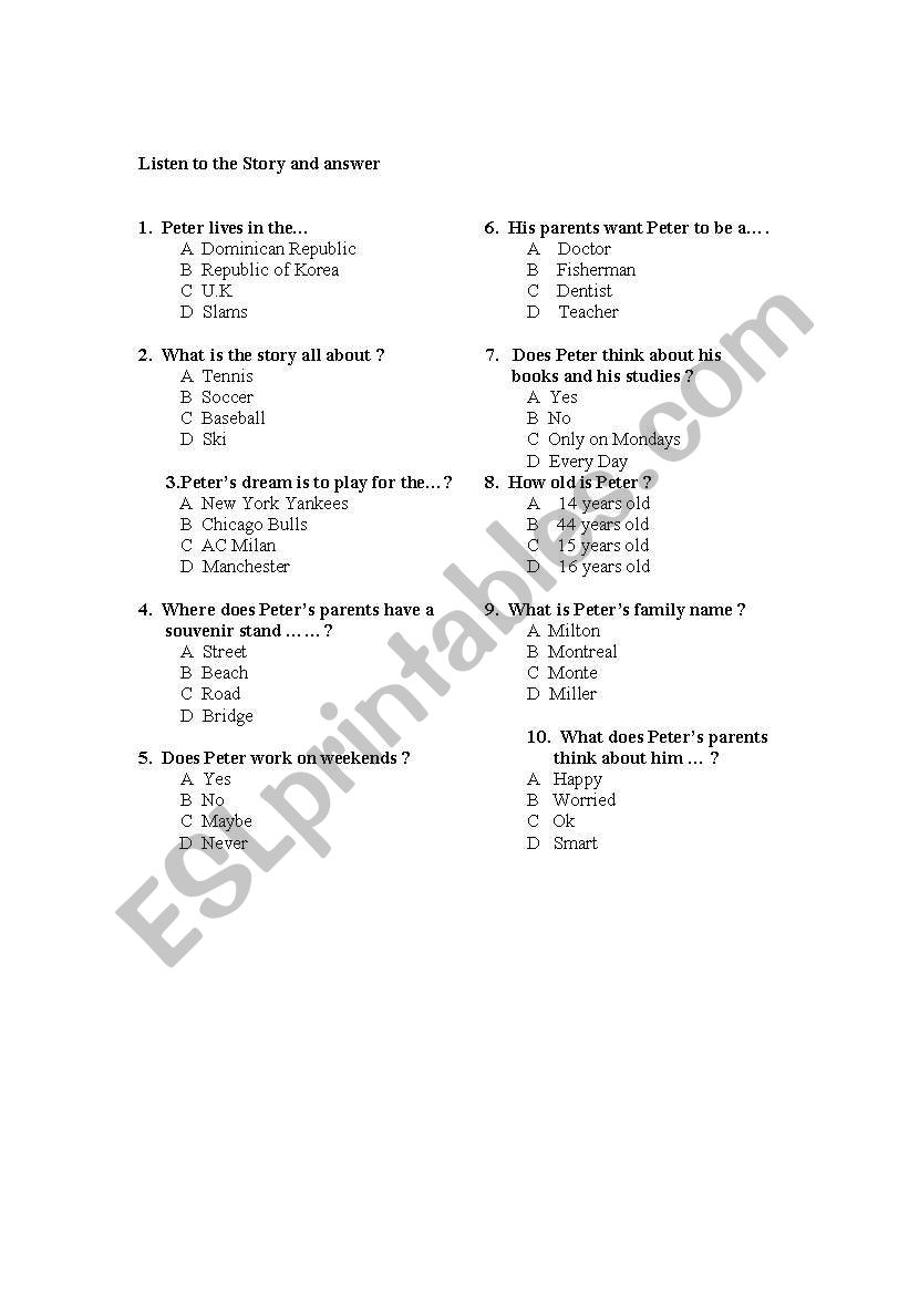 Test worksheet