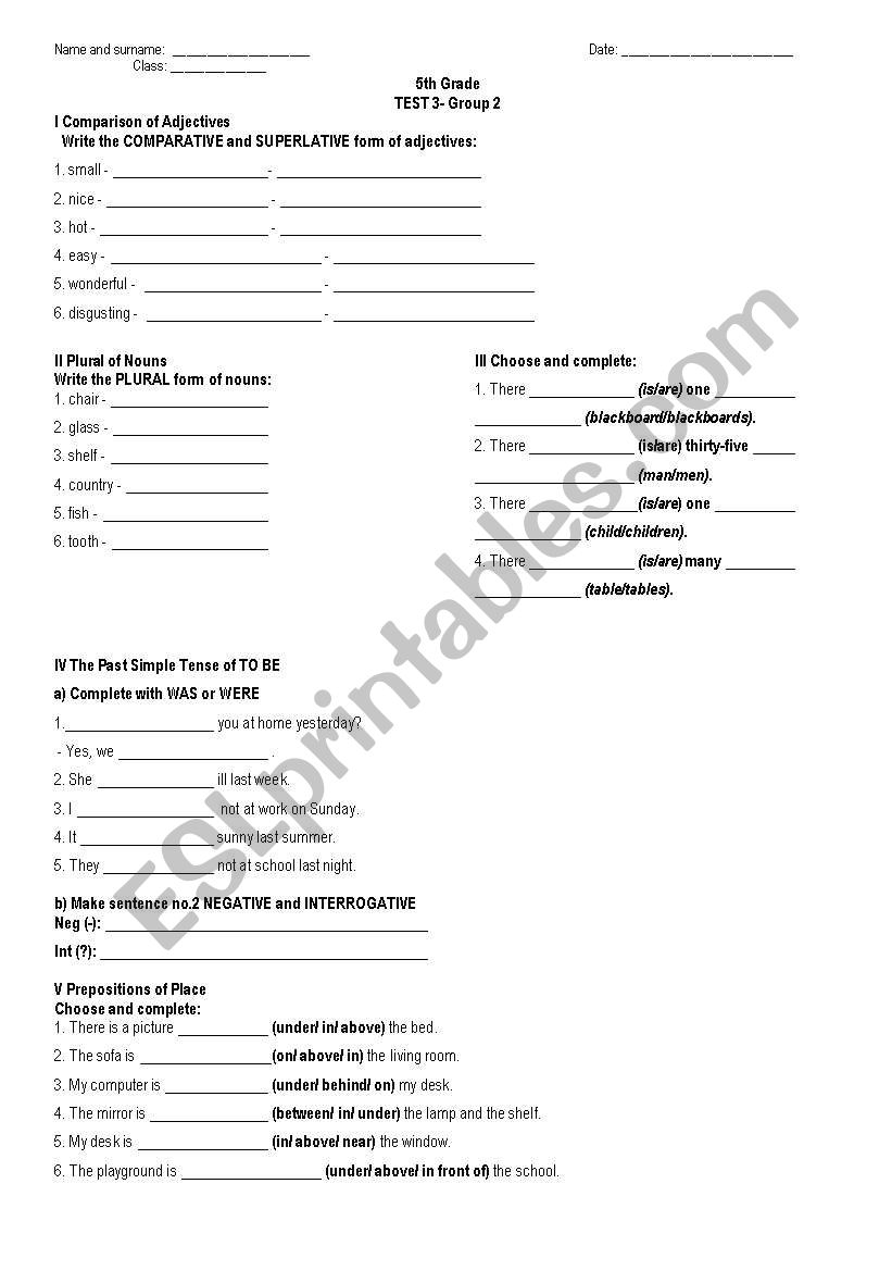 5th_Grade_Test_3_Group_2 worksheet