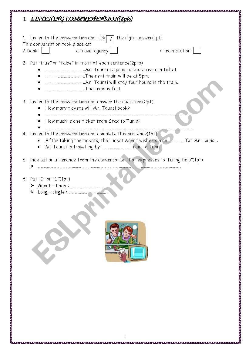 test worksheet