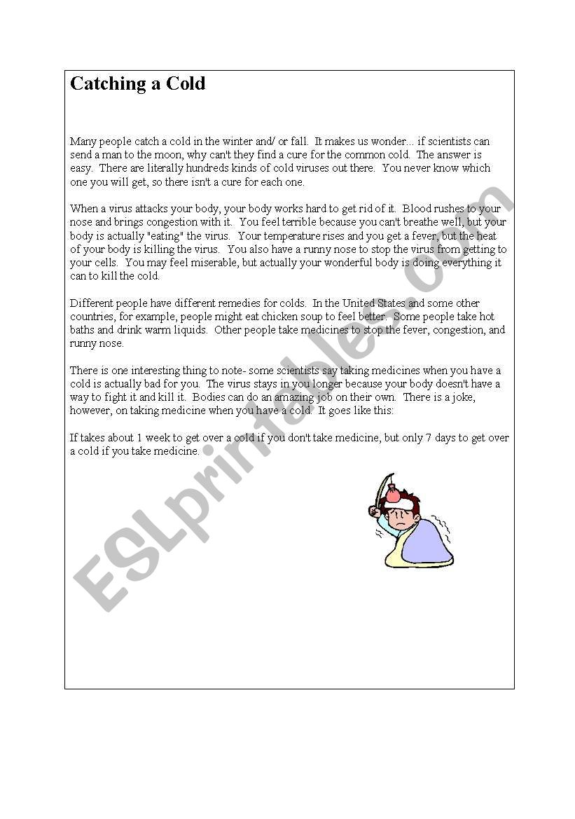 reading material worksheet