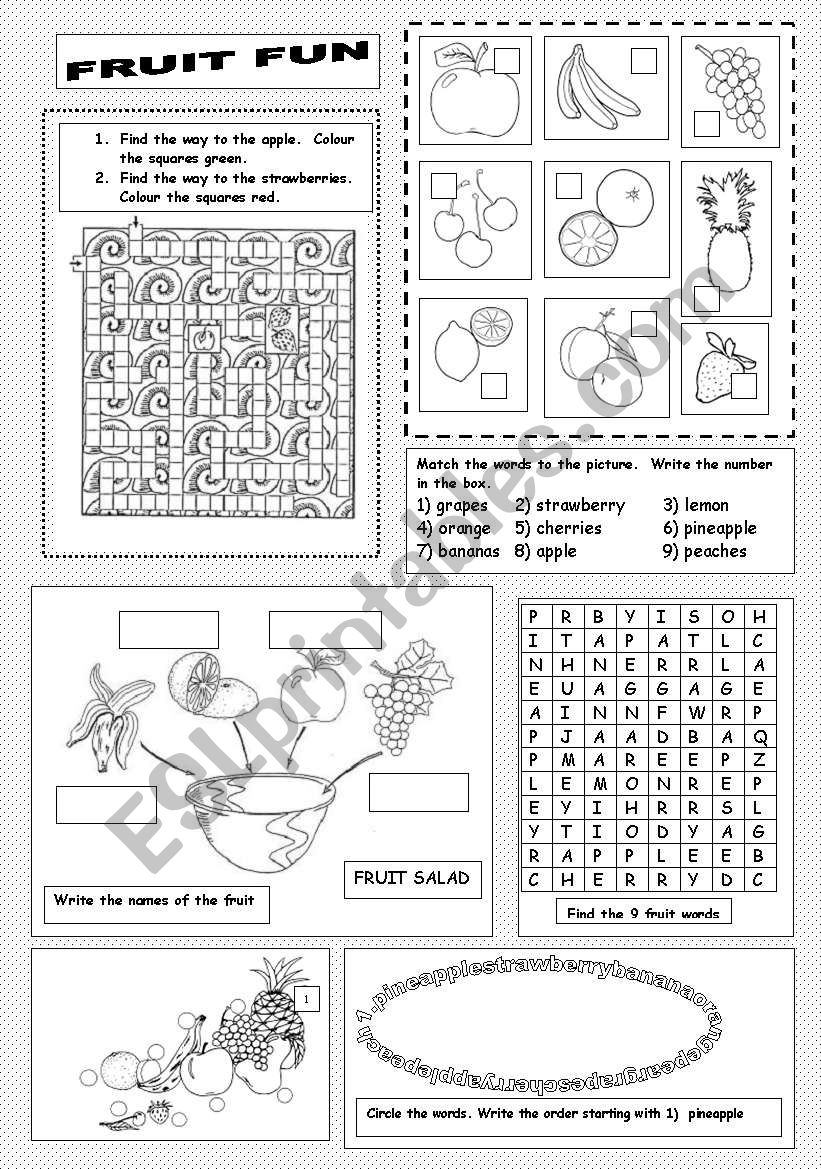 Fruit Fun worksheet