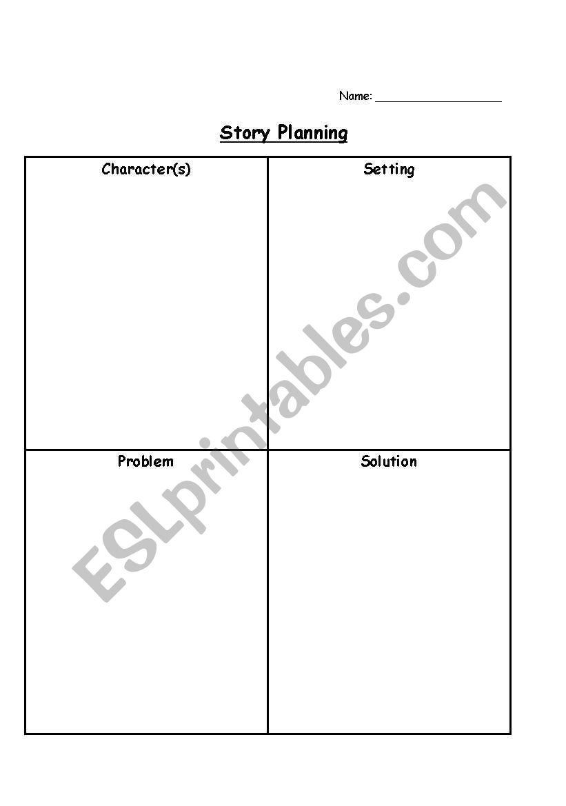 Story Planning Graphic Organizer