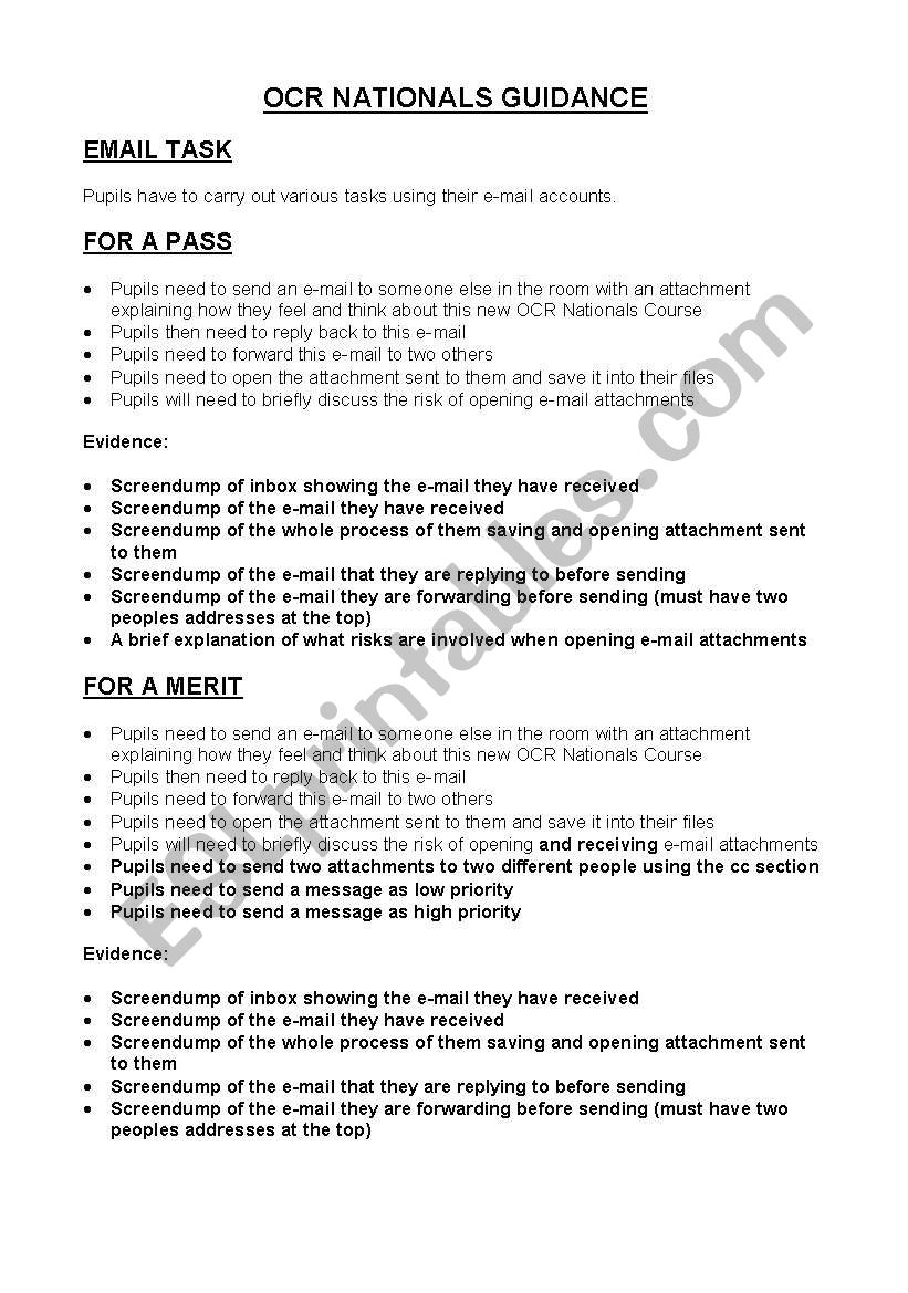 Ict Pose worksheet