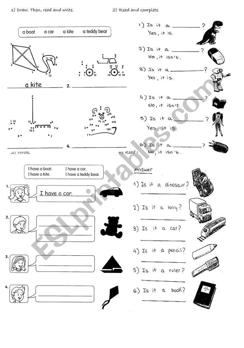 TOYS revision  worksheet