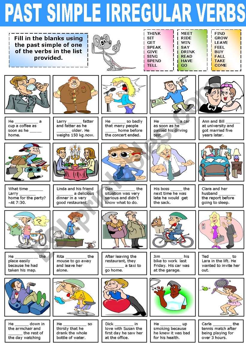 PAST SIMPLE IRREGULAR VERBS (2)