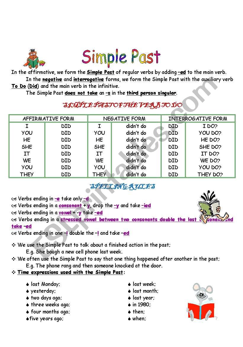 simple-past-spelling-rules-esl-worksheet-by-montesdegira