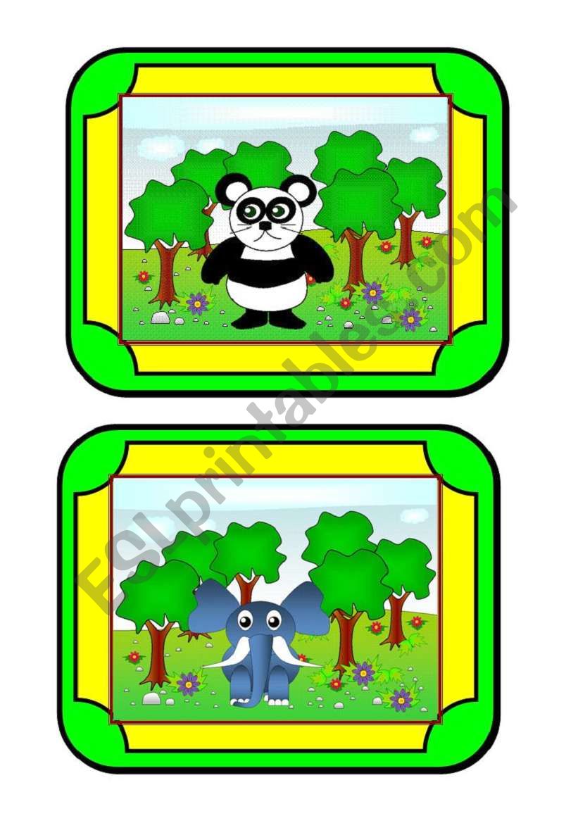 Habitat Cards (2/8) - animals worksheet