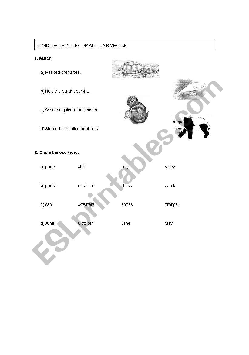 Test on clothes, to be and endangered animals