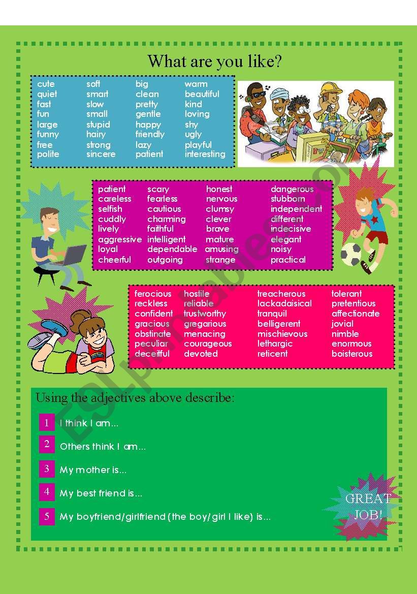 WHAT R U LIKE? worksheet