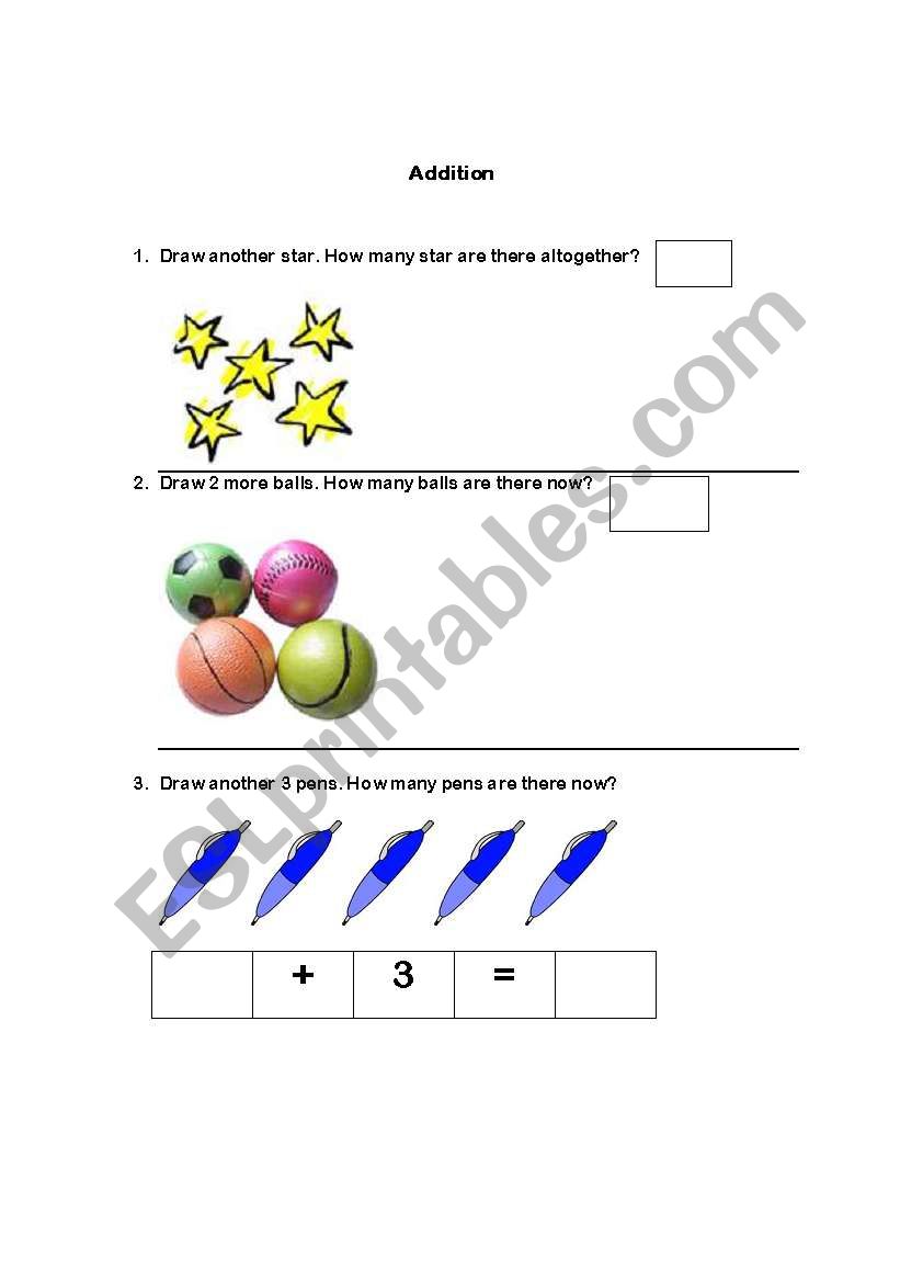 Addition worksheet