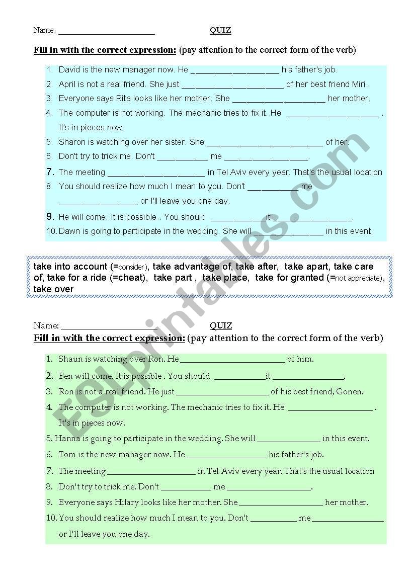 Phrasal verbs- the verb 