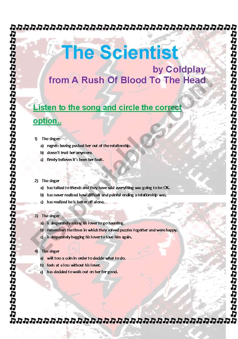 The Scientist worksheet
