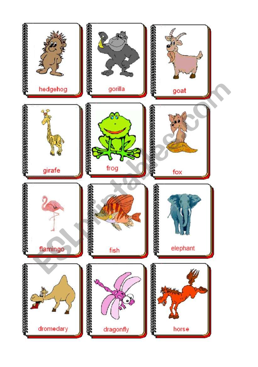 Flashcards Animals 3 worksheet