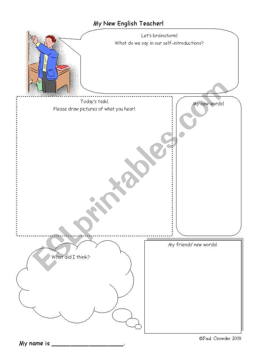 Introduction - Listening Task worksheet