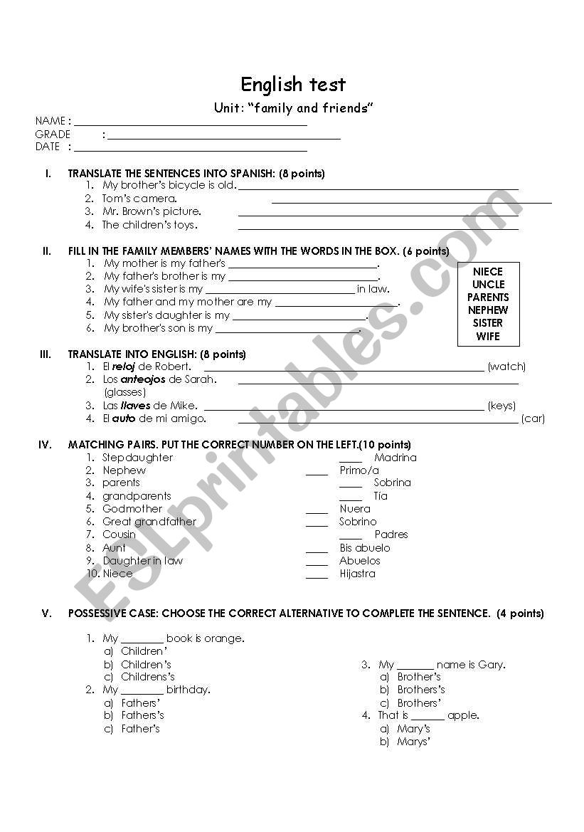 english test 