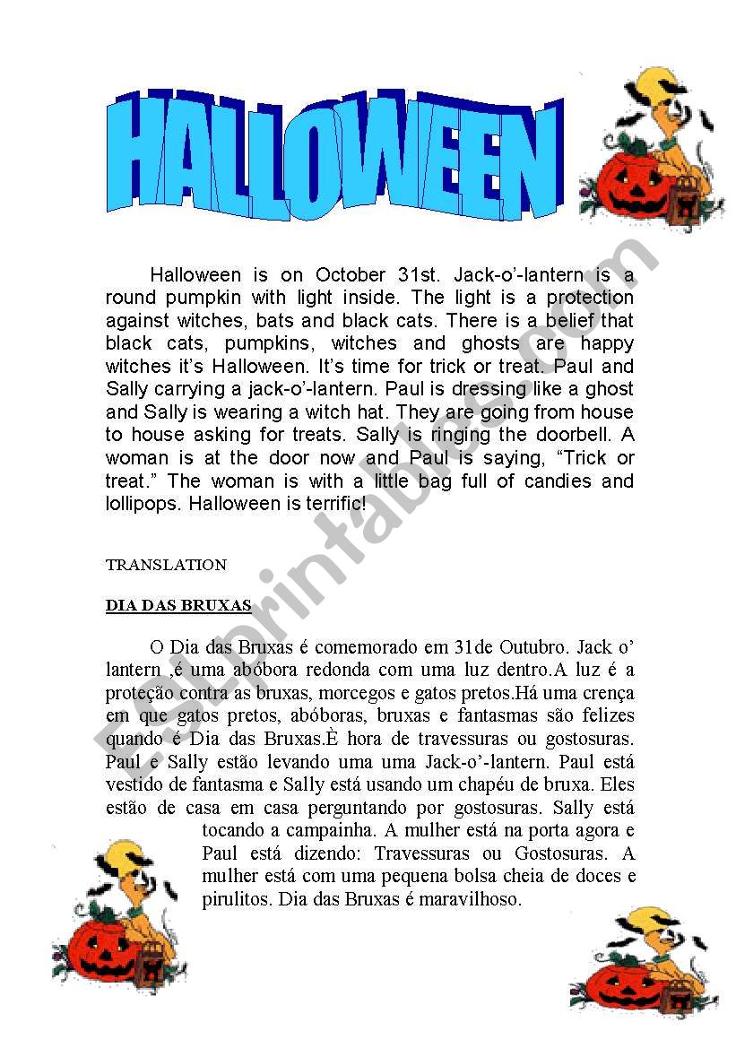 HALLOWEEN worksheet