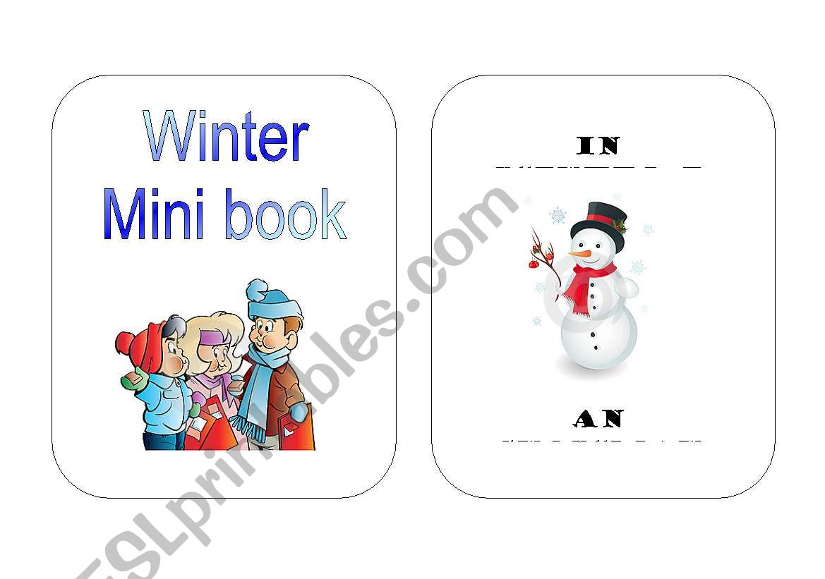 Winter mini book - part I  worksheet