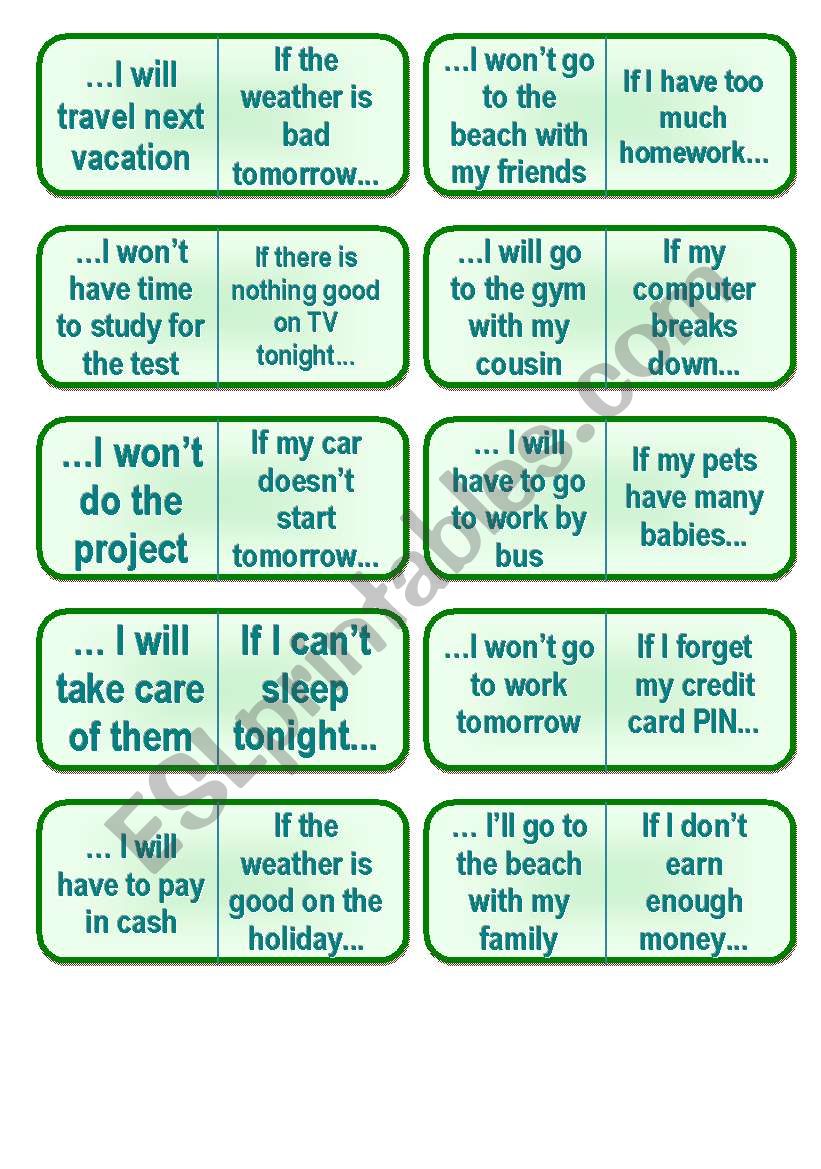 1st Conditional Dominoes (4 pages)