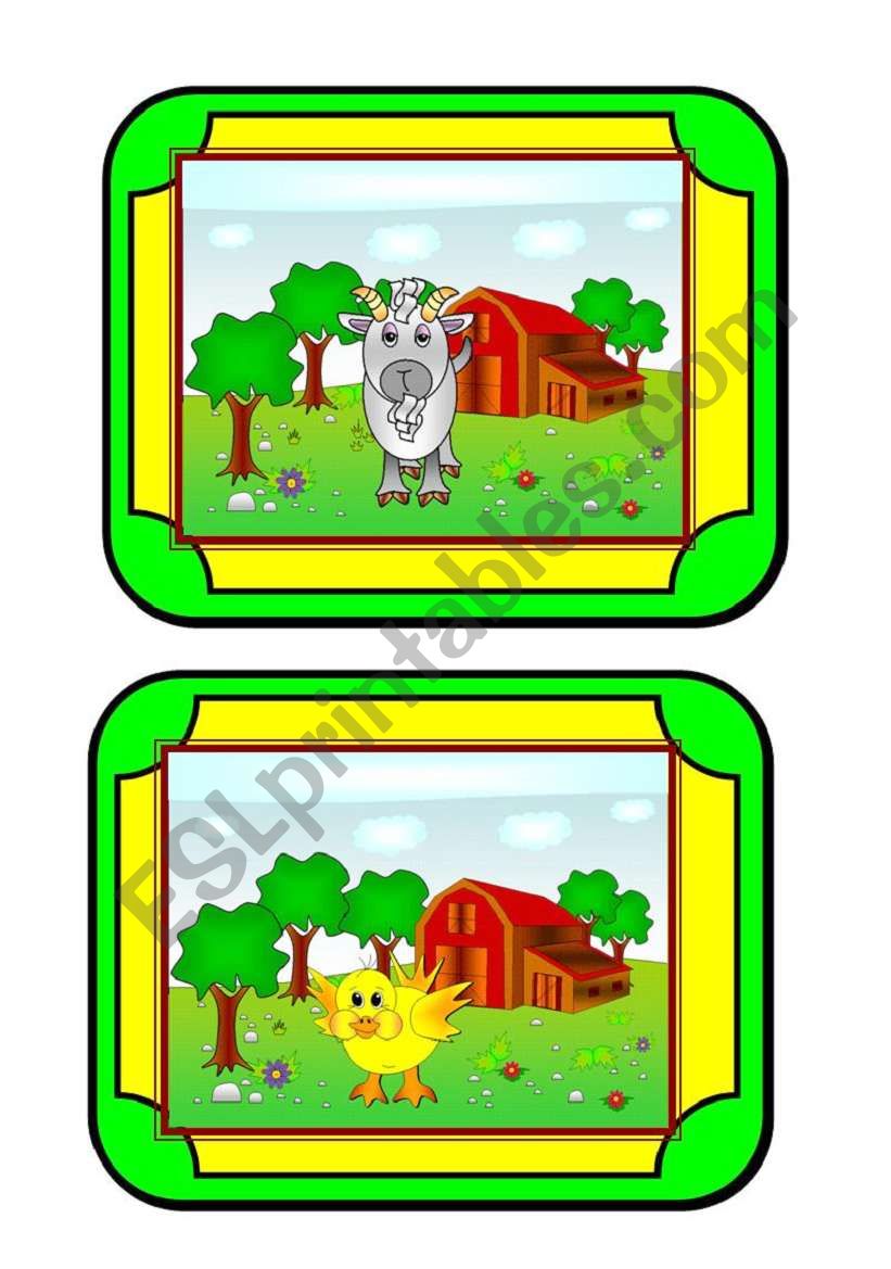 Habitat cards (6/8) - animals worksheet