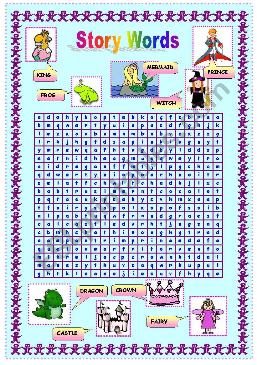 Story Words Wordsearch worksheet