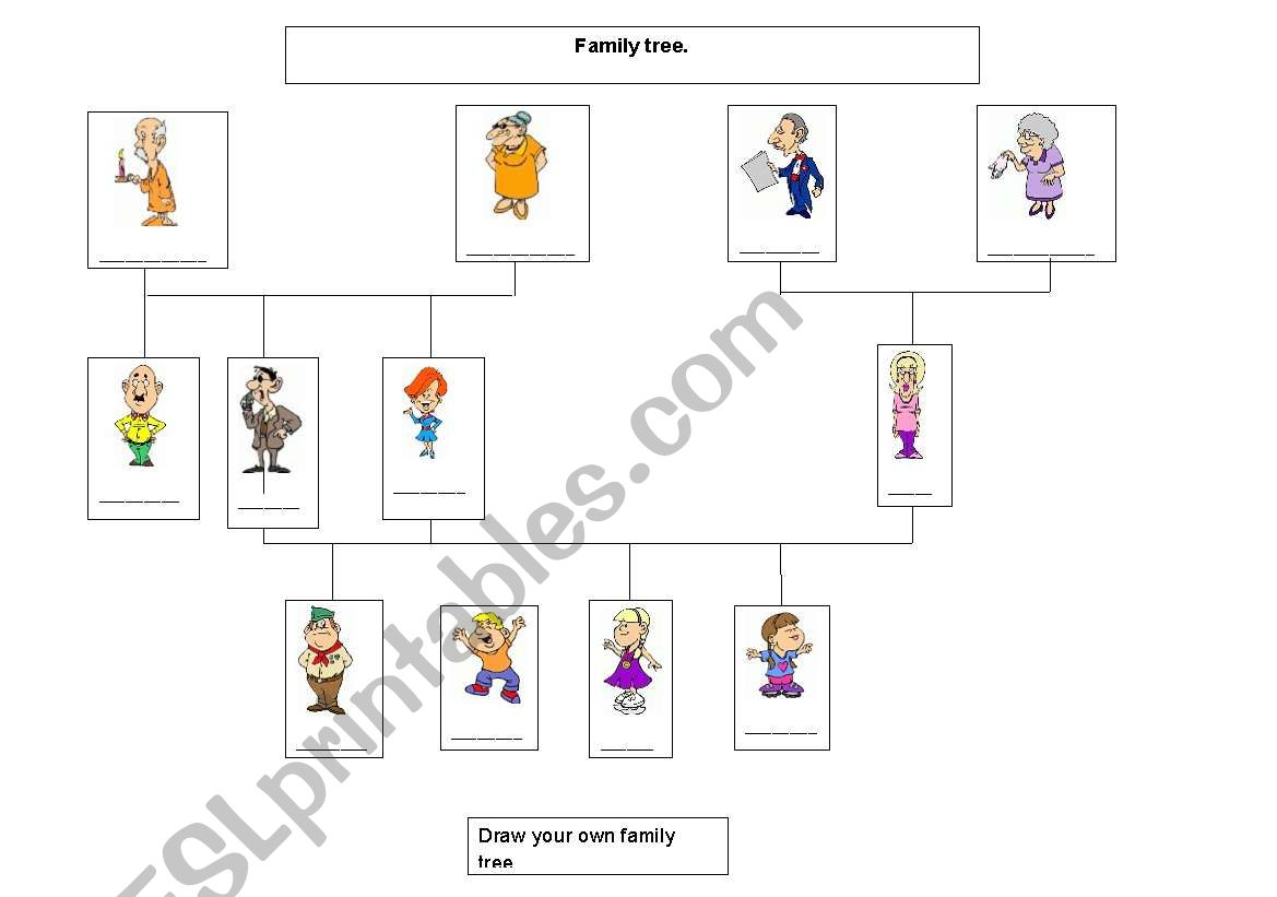 Family Tree worksheet