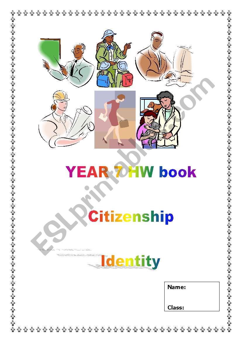 Identity homework book worksheet