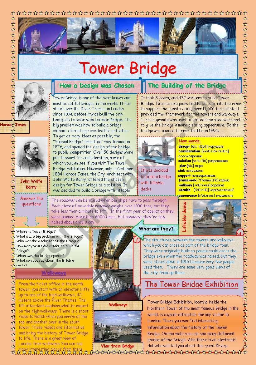 Tower Bridge. (2 pages) worksheet