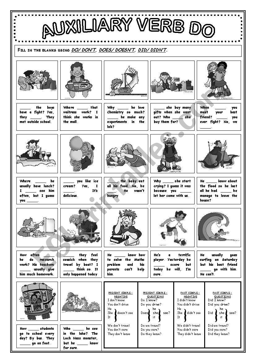 Auxiliary Verb Do worksheet