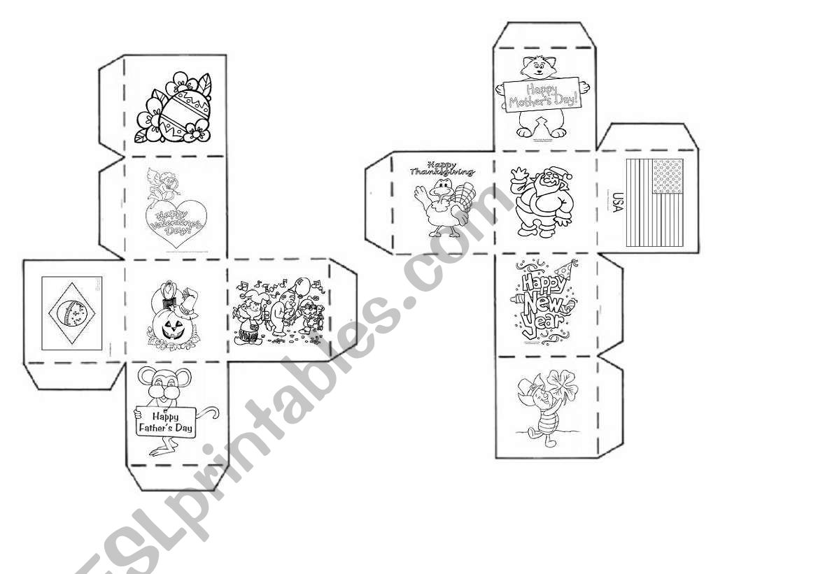 Holiday and months dics worksheet