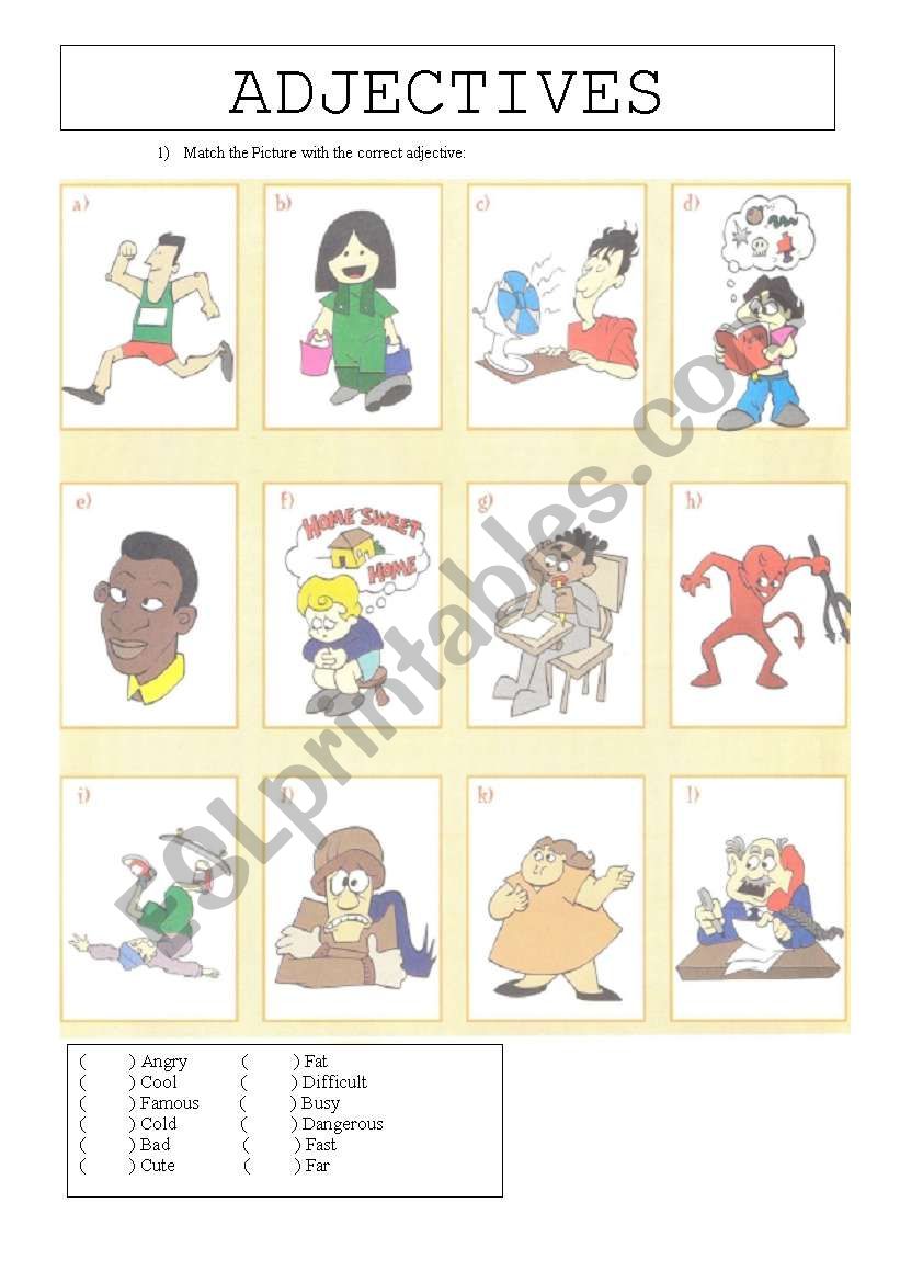 Describing people worksheet