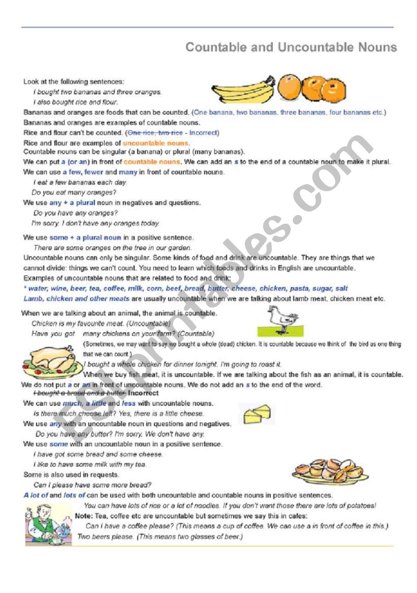 counting food worksheet