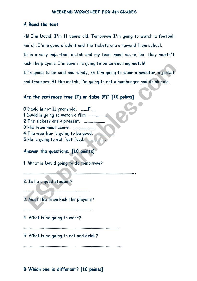 General worksheet worksheet