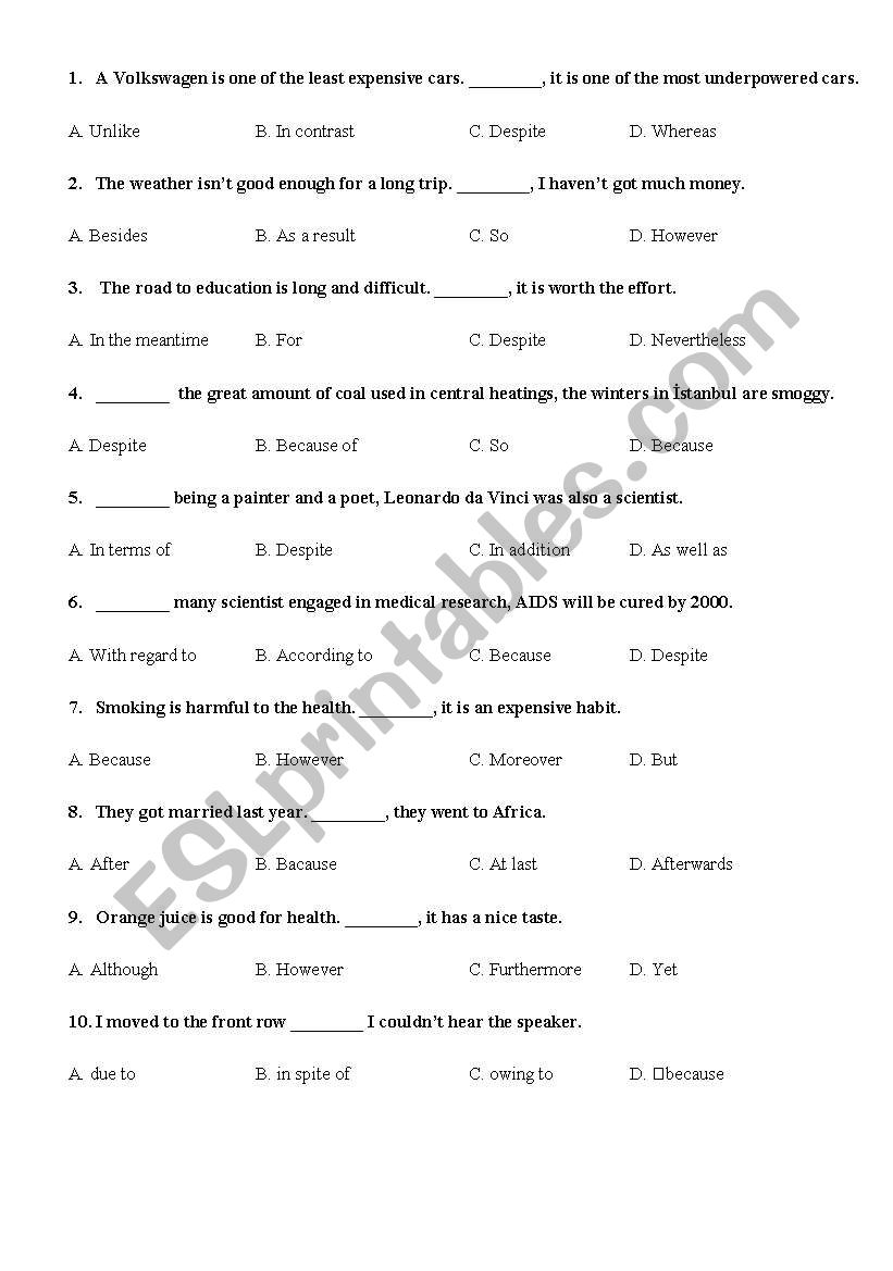 sentence-connectors-esl-worksheet-by-ayla-karsan