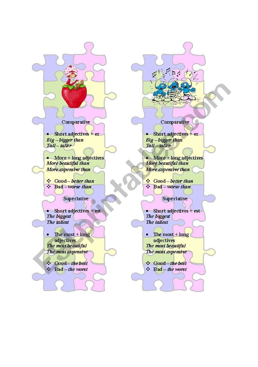 Comparative and Superlative Bookmarks