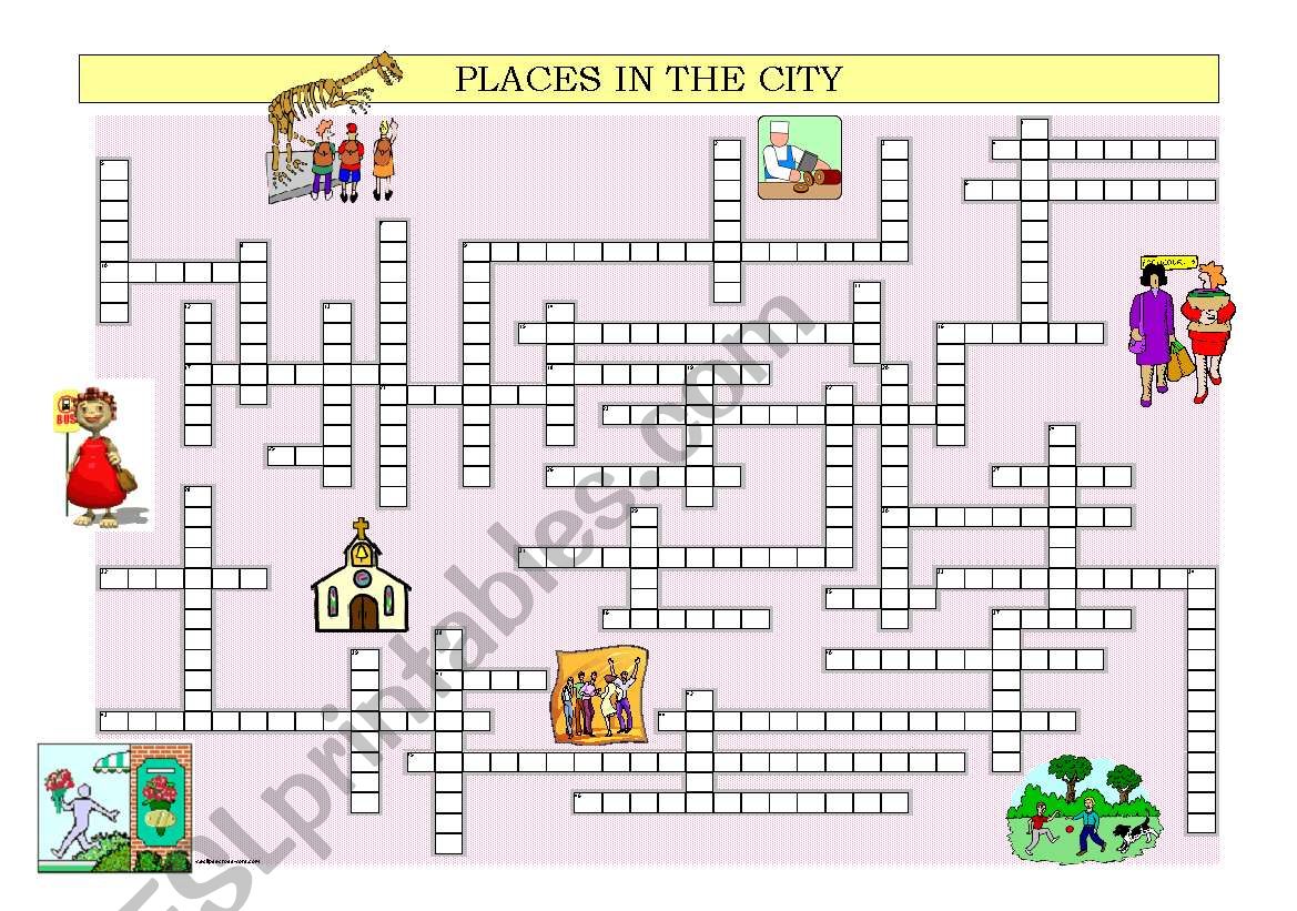 Places in the city worksheet