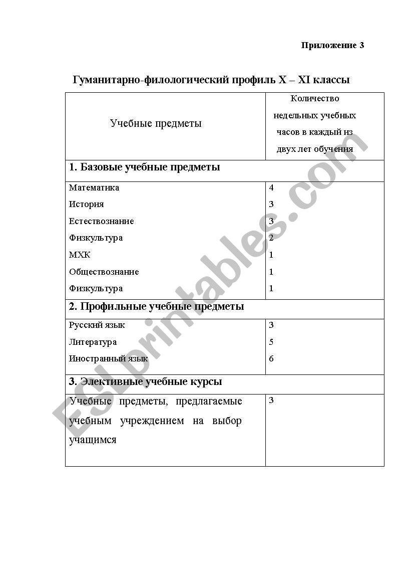 Problems worksheet