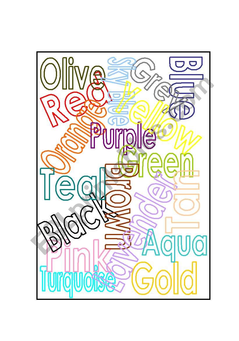 Colours Puzzle worksheet